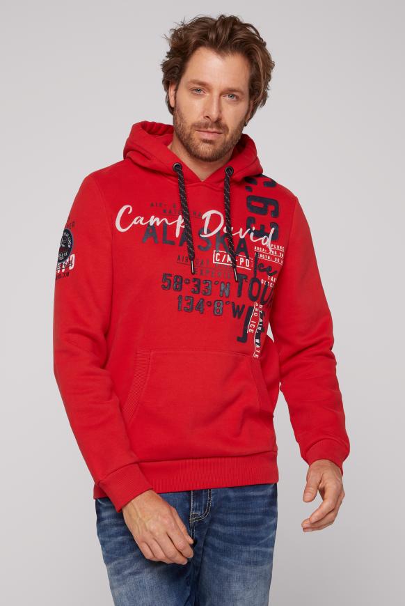 Kapuzensweatshirt mit Logo Artworks mission red