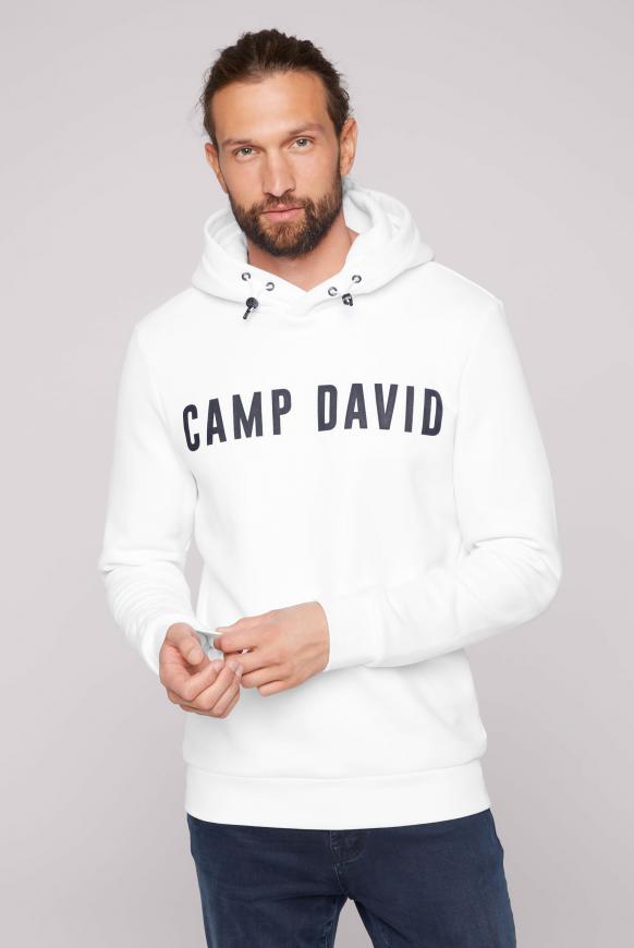 Kapuzensweatshirt mit Logo Rubber Print opticwhite
