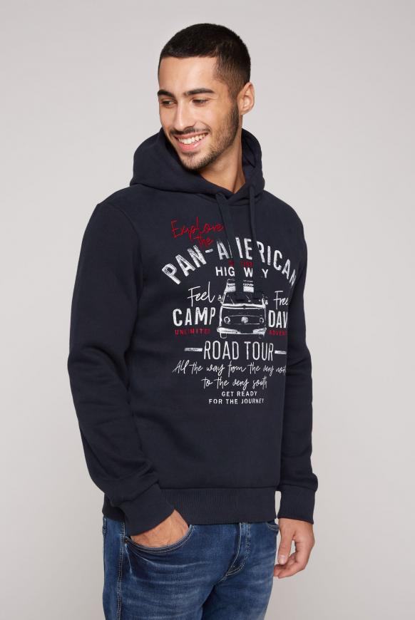 Kapuzensweatshirt mit plakativen Artworks blue navy