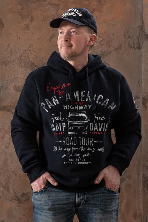 Kapuzensweatshirt mit plakativen Artworks