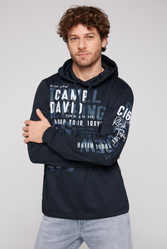 Kapuzensweatshirt mit Rubber Prints