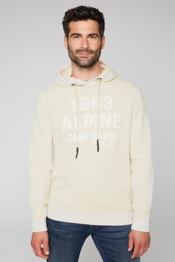 Kapuzensweatshirt mit toniger Stickerei