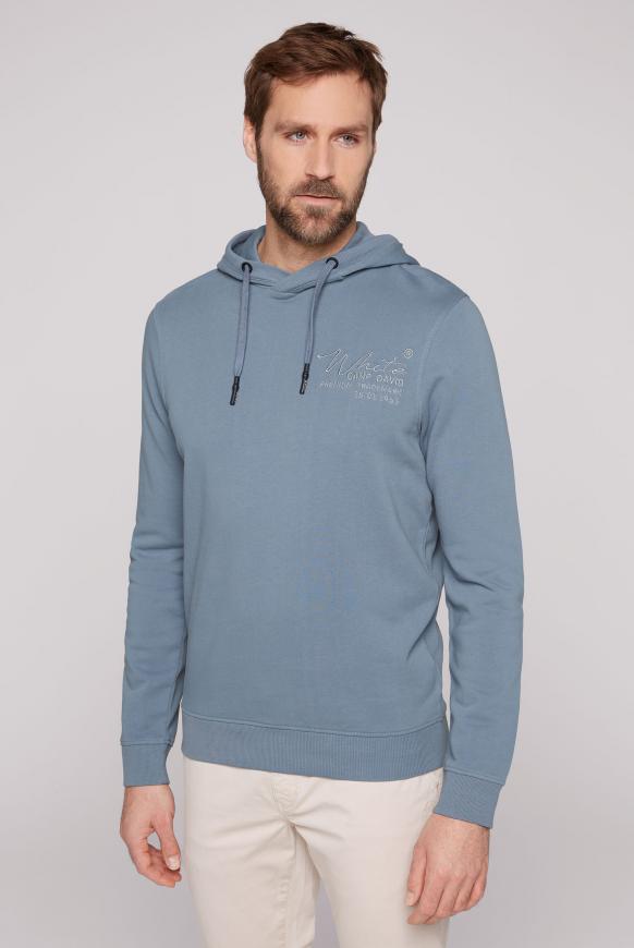 Kapuzensweatshirt mit toniger Stickerei