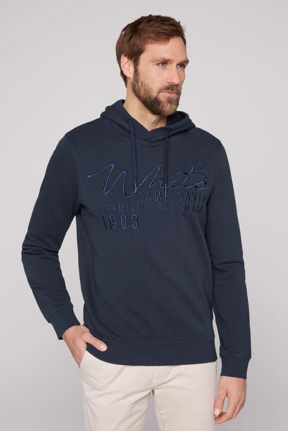 Kapuzensweatshirt mit toniger Stickerei