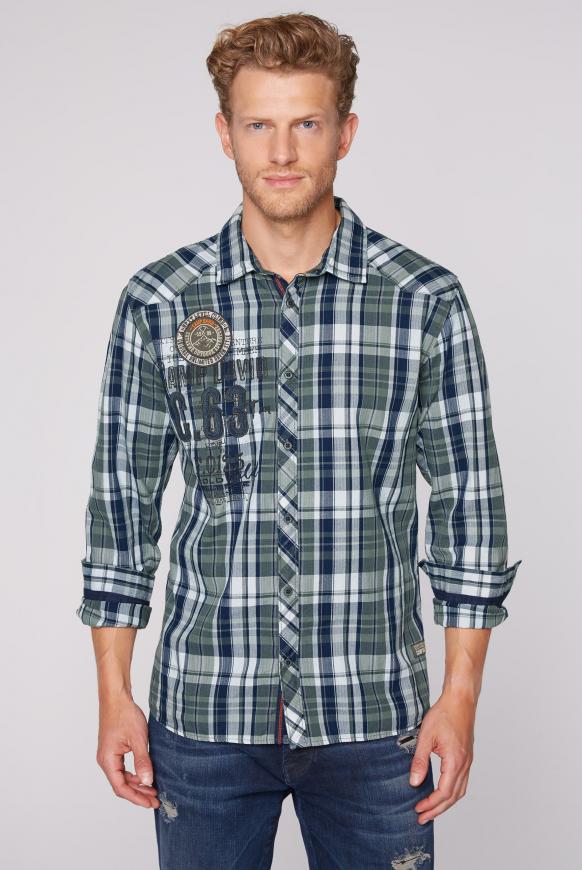 Karohemd Herringbone mit Artwork