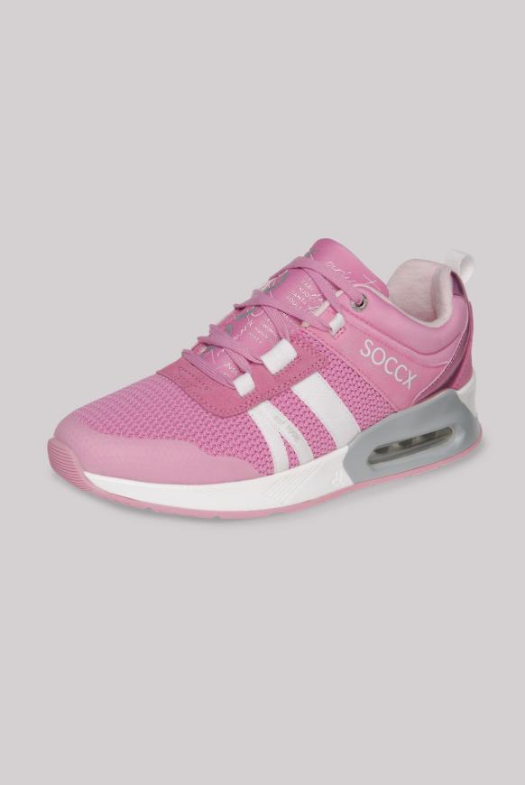 Keil-Sneaker im Strick-Design pink blush
