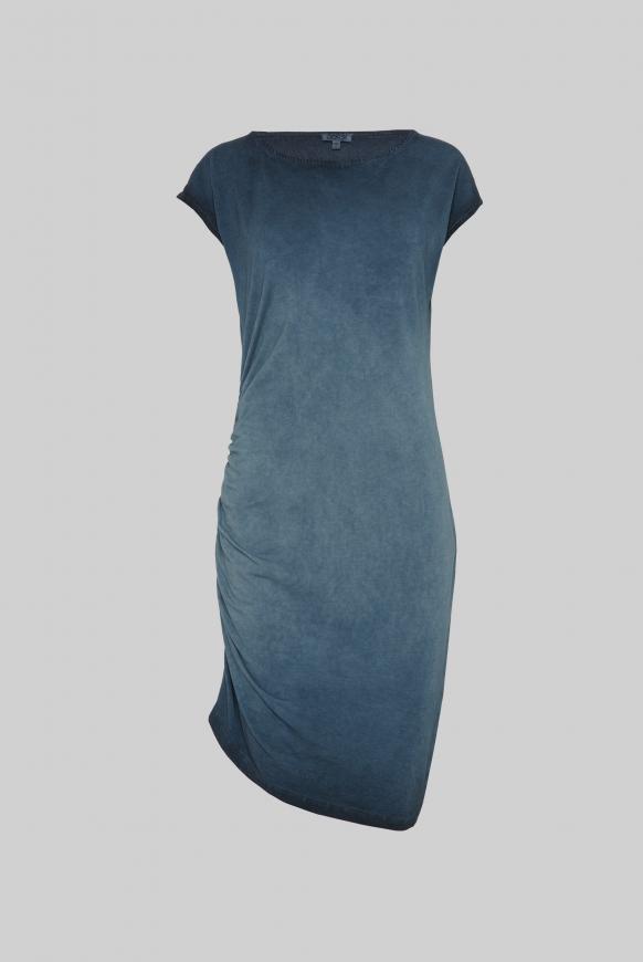Kleid mit seitlicher Raffung und Rücken-Print