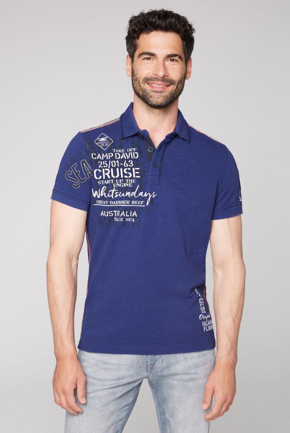 Kurzarmpolo aus Pikee mit Logo Artworks