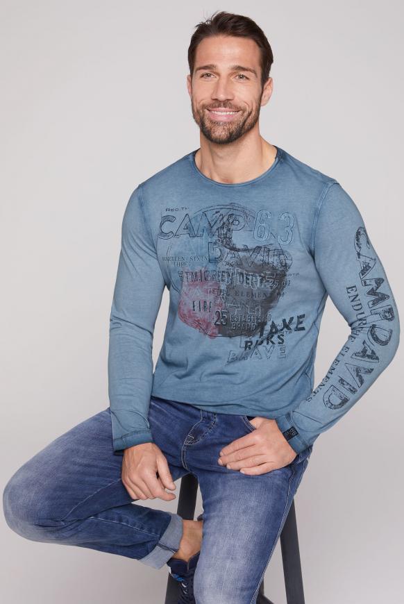 Langarmshirt im Vintage Look mit Prints