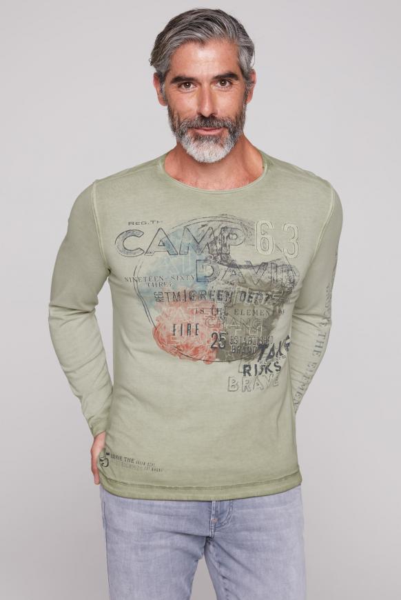Langarmshirt im Vintage Look mit Prints