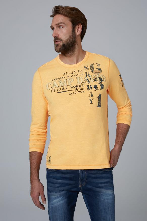 Langarmshirt mit Artworks und Tapes