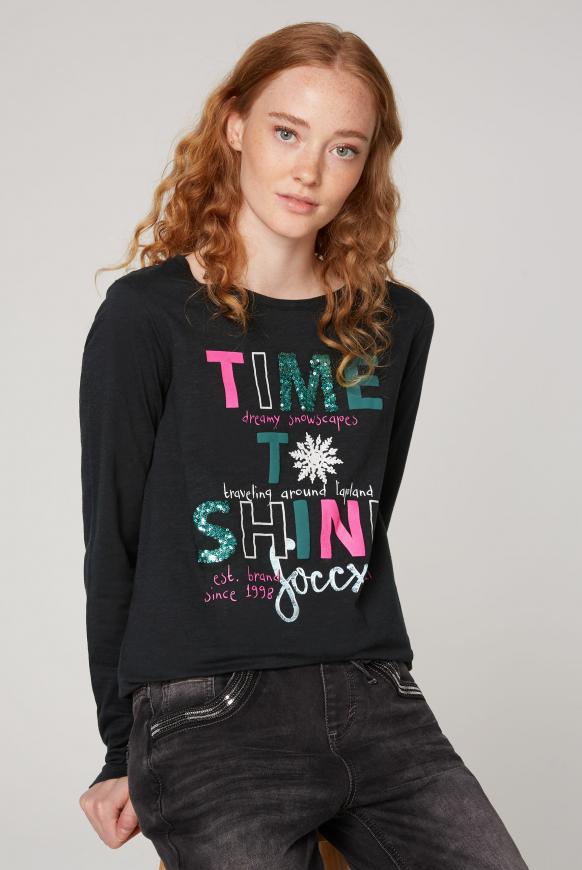 Langarmshirt mit buntem Artwork