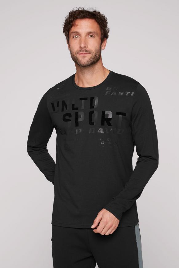 Langarmshirt mit Flock- und Folienprint