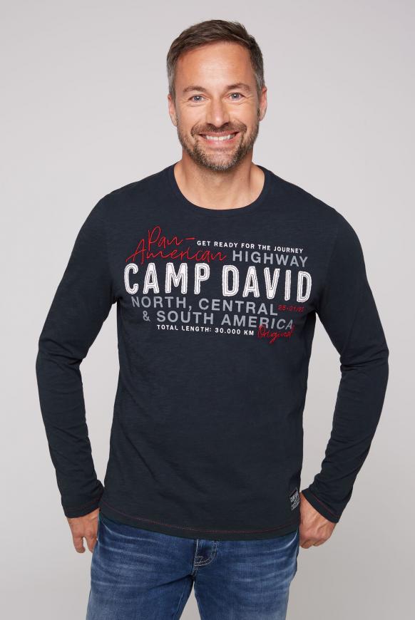 Langarmshirt mit Label-Applikationen