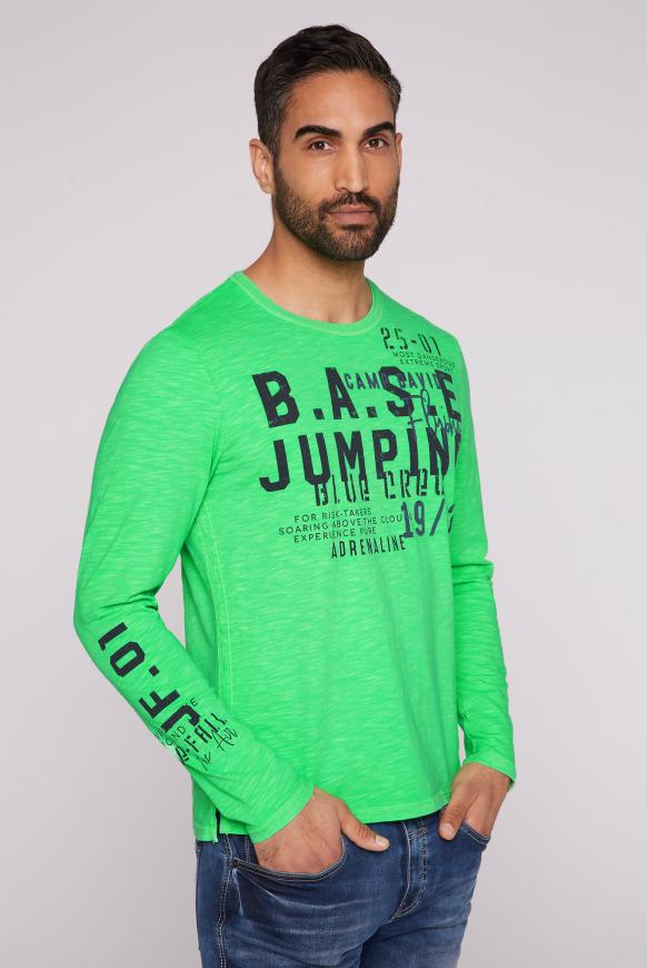 Langarmshirt mit Layering am Halsausschnitt