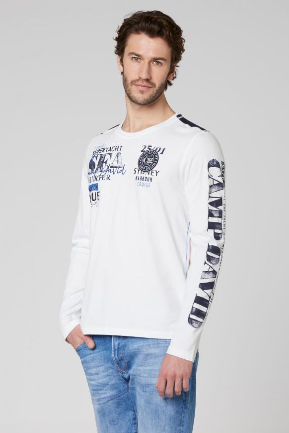 Langarmshirt mit Logo-Applikationen