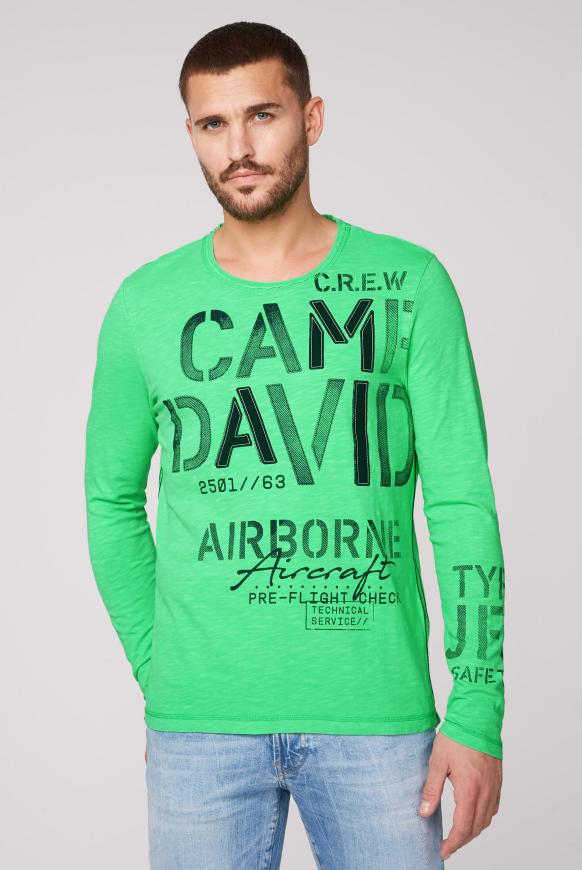 Langarmshirt mit Logo-Applikationen
