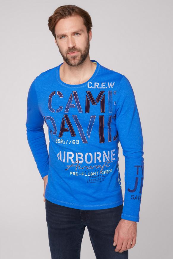 Langarmshirt mit Logo-Applikationen
