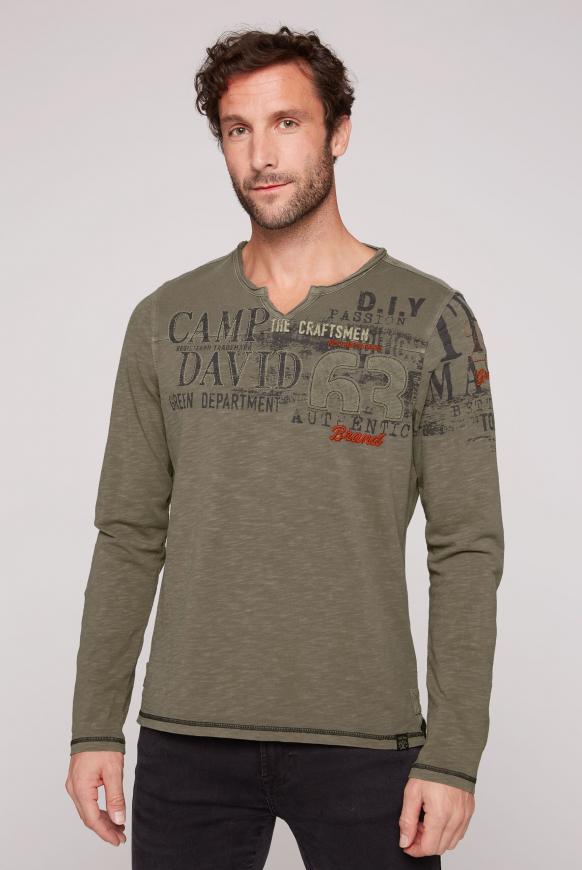 Langarmshirt mit Pikee-Einsatz