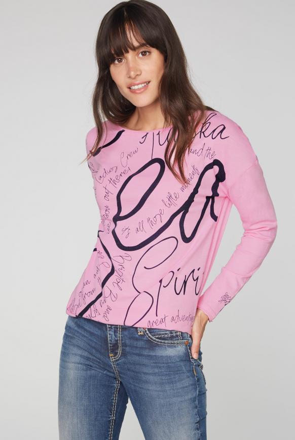 Langarmshirt mit Wording Print