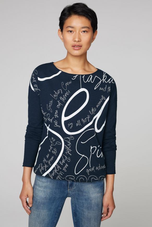 Langarmshirt mit Wording Print