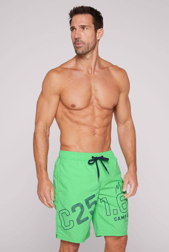 Lange Beachshorts mit Logo-Artwork