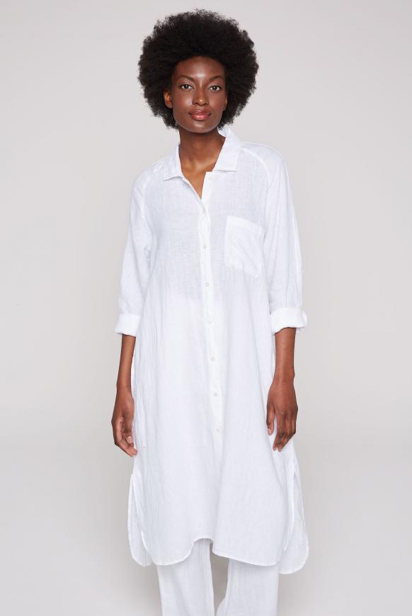 Lange Bluse aus Leinen