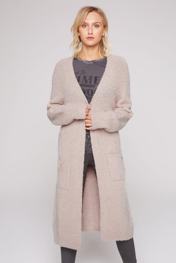 Langer Cardigan mit Taschen