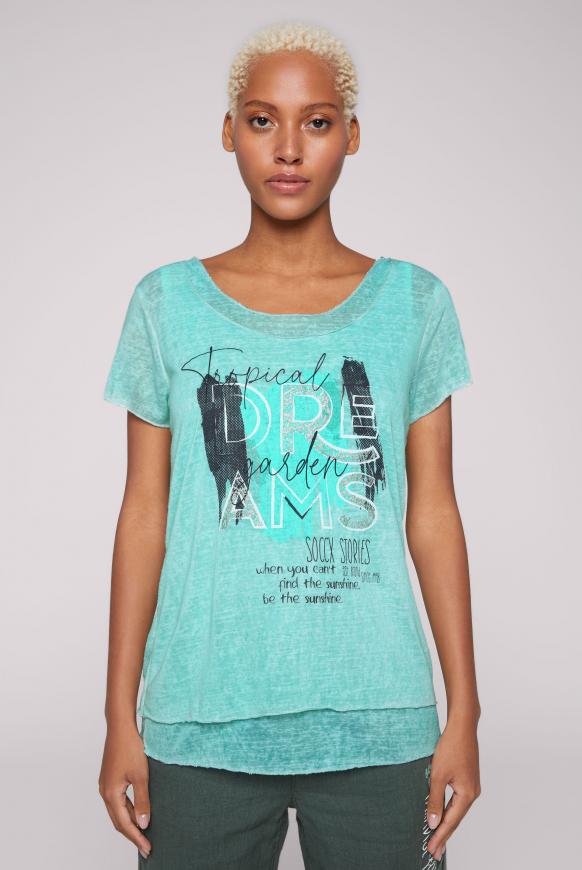 Layering-Shirt mit Glitter Print
