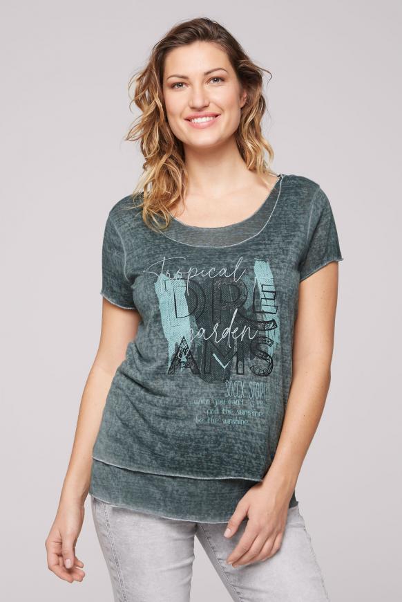 Layering-Shirt mit Glitter Print