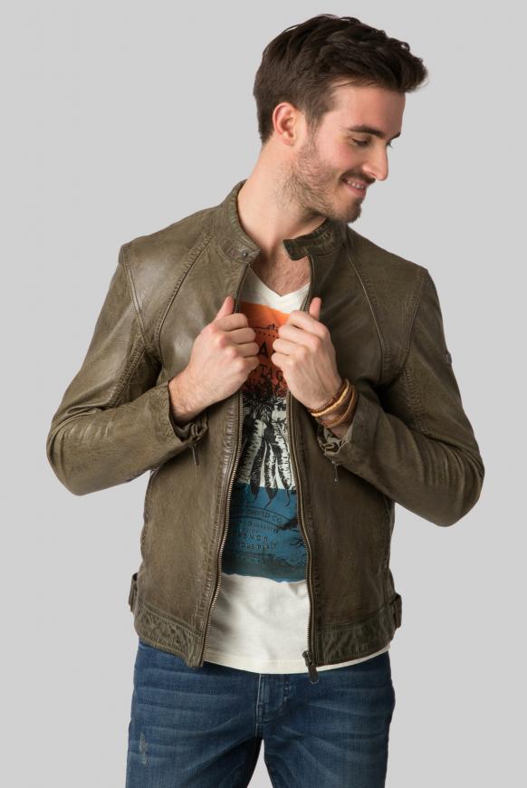 Lederjacke im Vintage Look