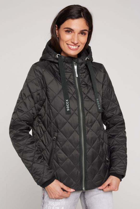Leichte Steppjacke mit Kapuze black