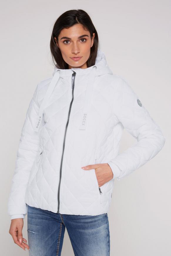 Leichte Steppjacke mit Kapuze opticwhite