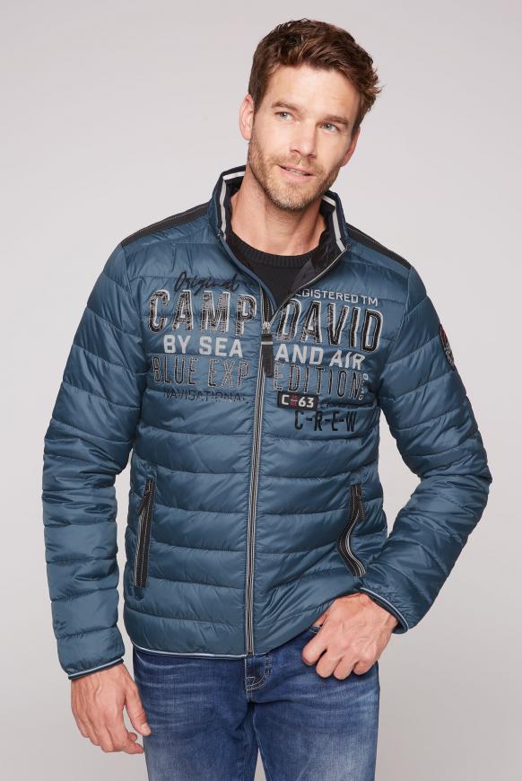 Leichte Steppjacke mit Logo Artworks