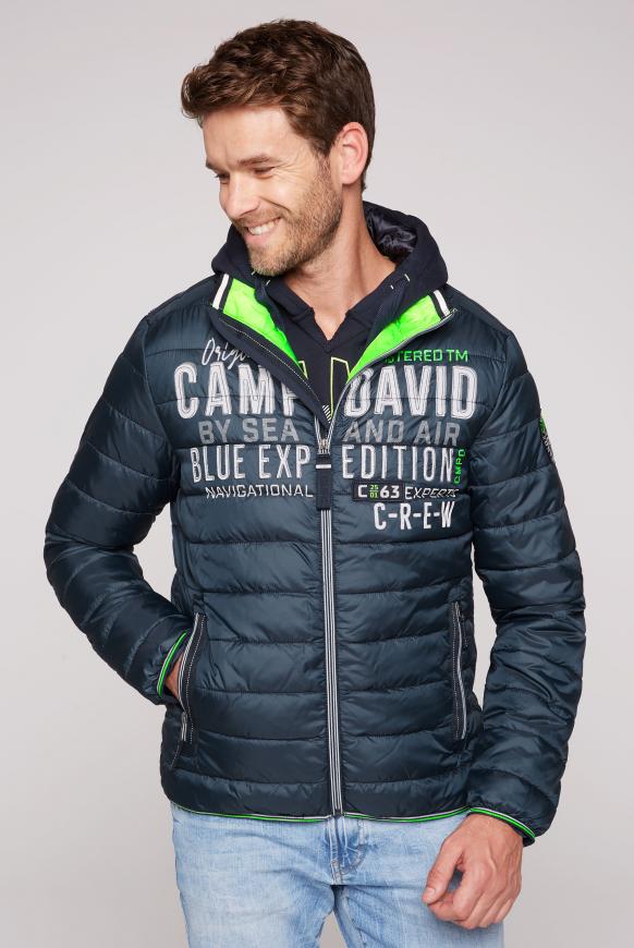 Leichte Steppjacke mit Logo Artworks