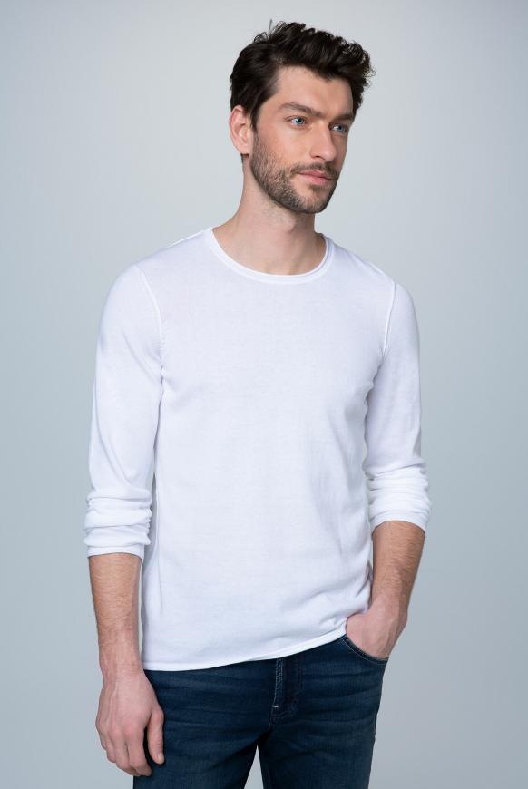 Leichter Pullover mit Rollsäumen