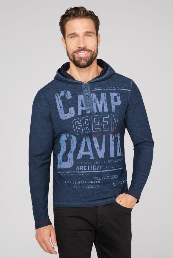 Leichtes Kapuzenshirt mit Logo Print