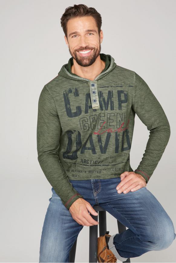 Leichtes Kapuzenshirt mit Logo Print