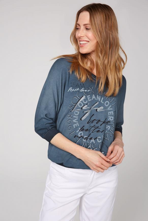 Leichtes Sweatshirt mit 1/2-Arm und Artwork