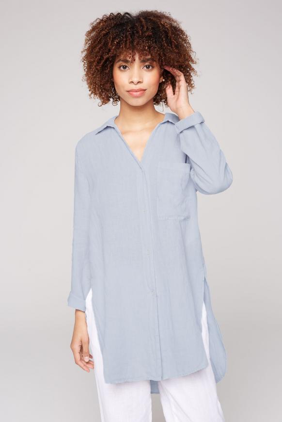 Leinenbluse im Tunika-Stil