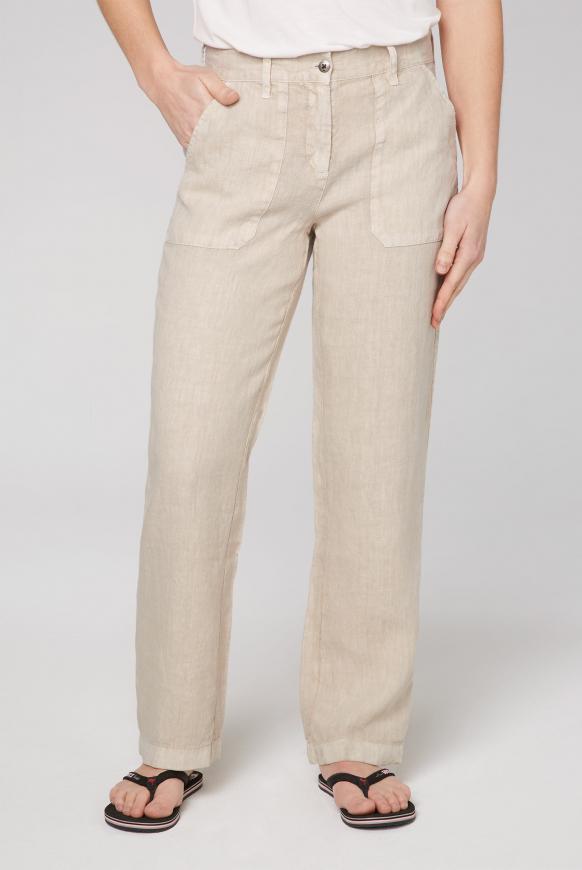 Leinenhose mit geradem Bein