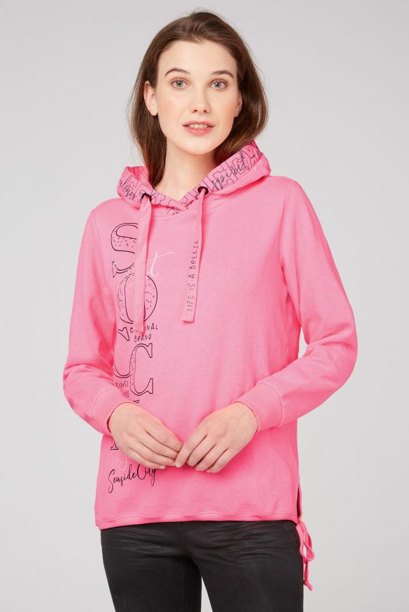 Logo Hoodie mit Kapuze im Sherpa-Look
