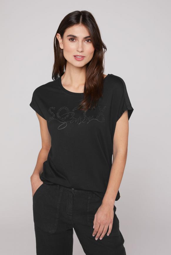 Logo-Shirt mit Tunnelzug am Saum