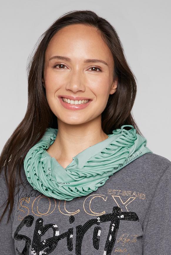 Loop-Schal mit Cut-Outs und Logo Print