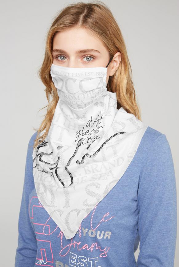 Maske mit Triangle-Tuch und Logo Artwork