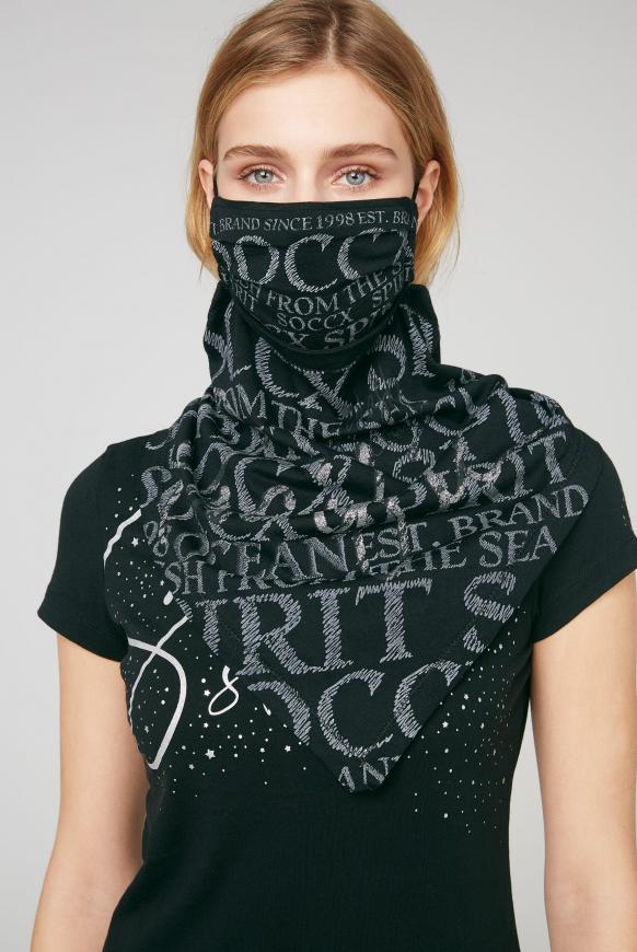 Maske mit Triangle-Tuch und Logo Artwork