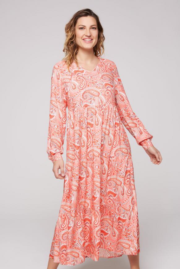 Maxikleid mit Paisley-Muster pink pailsey