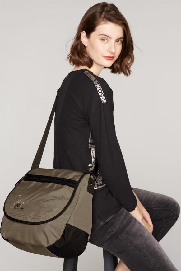 Messenger Bag aus Nylon mit Logo Artwork
