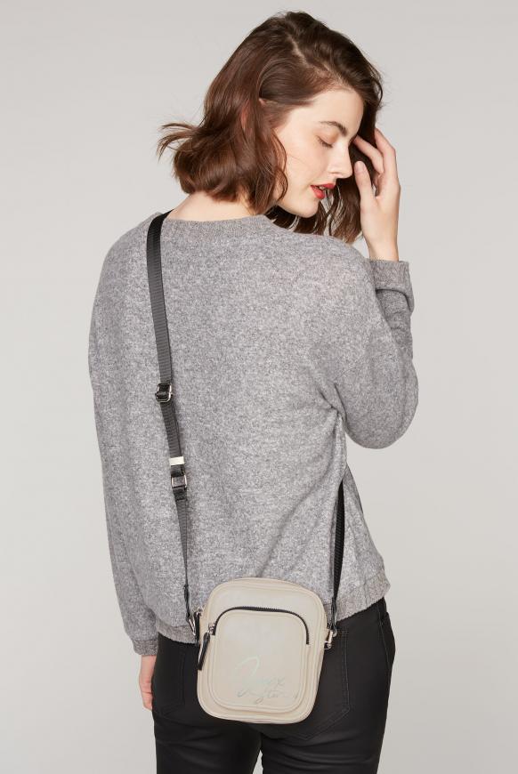 Minibag aus Kunstleder mit Logo Print