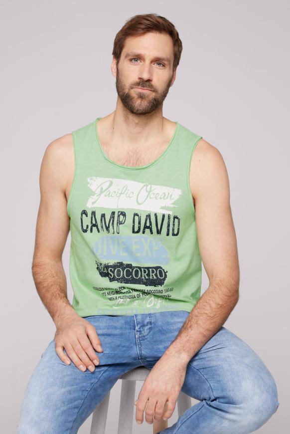 Muskelshirt im Used Look mit Prints light green